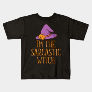 I'm the Sarcastic Witch Halloween Matching Group Family Kids T-Shirt